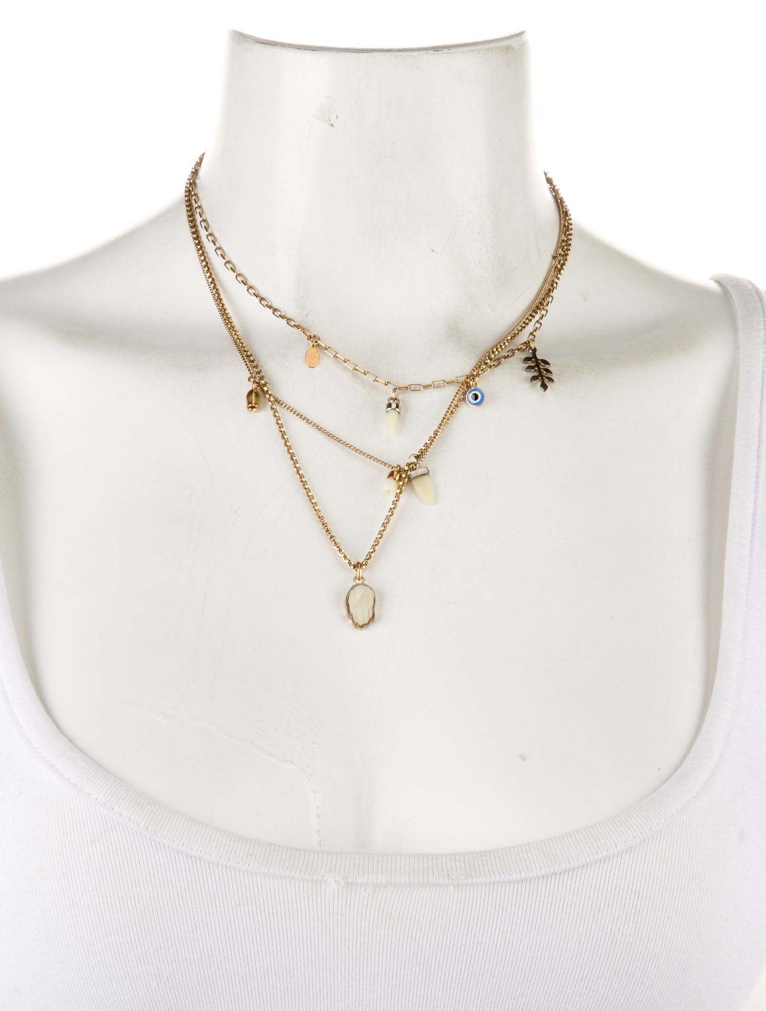 Isabel Marant Lucky Charm Multi-Chain Necklace